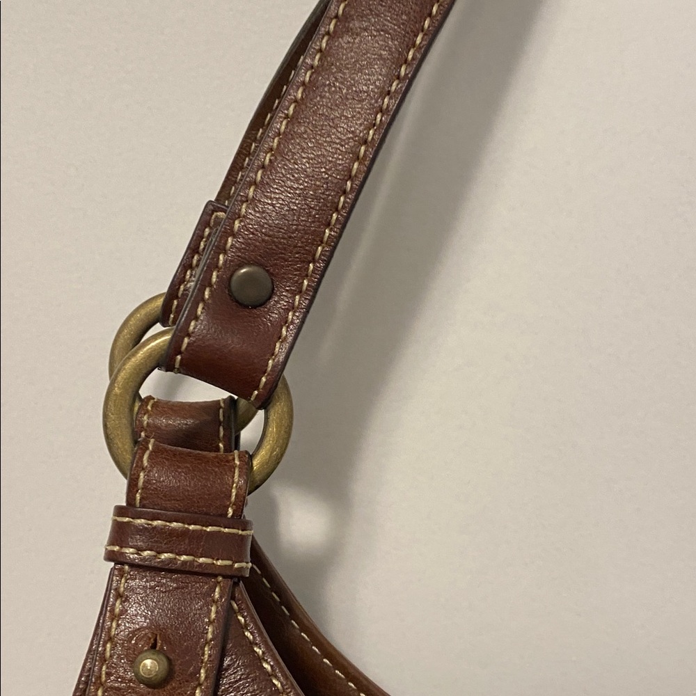 MAX New York Brown Leather Shoulder Bag - Picture 10 of 14